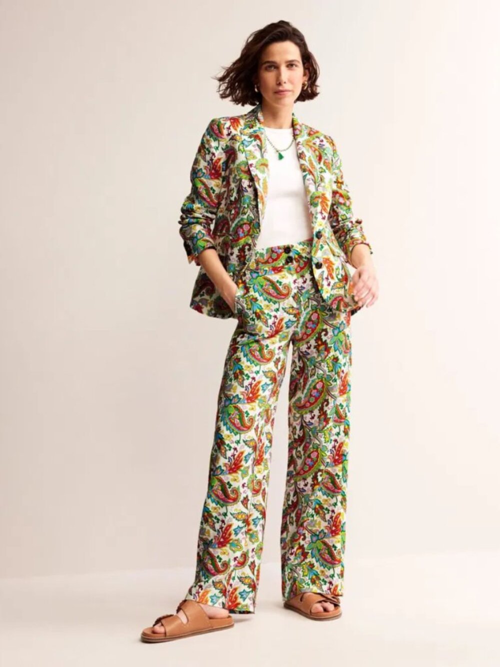 Boden Westbourne Linen Trousers - Picture 2 of 10